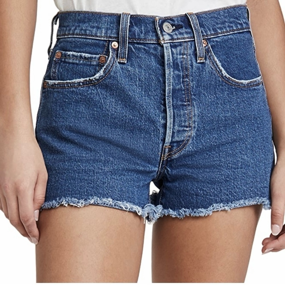Levi’s 501 W32 (14/15) Denim Women’s Premium Jeans Shorts High Rise Button Fly